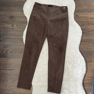 Faux Brown Suede Pants, size medium